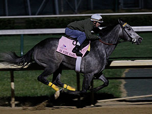 O campo do Kentucky Oaks com as balizas