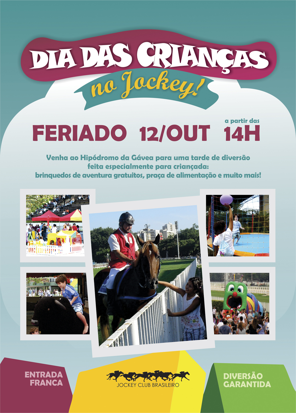 Parquinho gratuito de Dia das Crianças no Jockey, 12/10