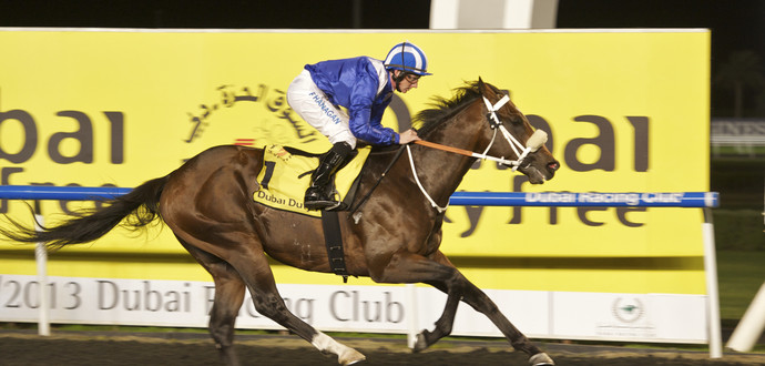 O invicto sul-africano Soft Falling Rain vence em grande estilo o UAE 2000 Guineas (G3)